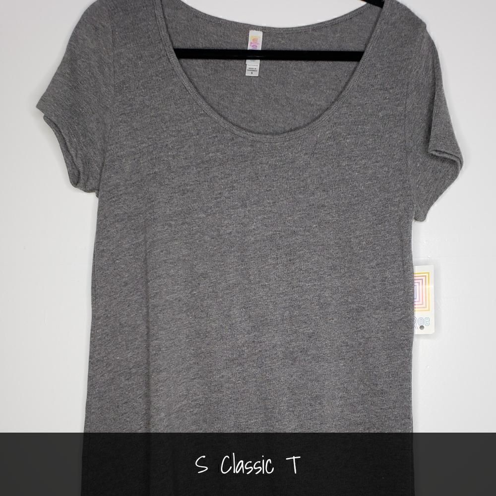 LuLaRoe Classic Tee Small Solid Gray NEW